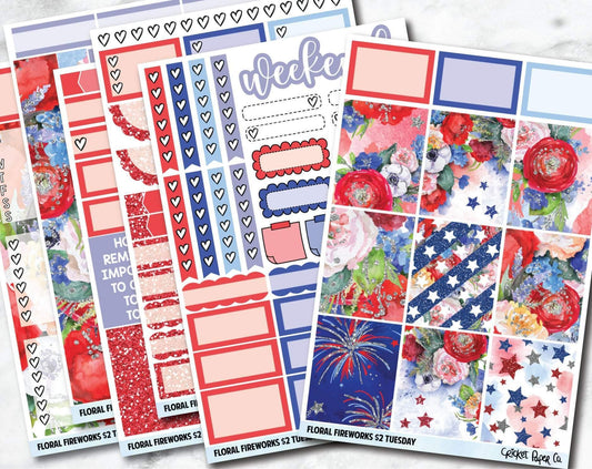 FLORAL FIREWORKS Planner Stickers - Full Kit-Cricket Paper Co.