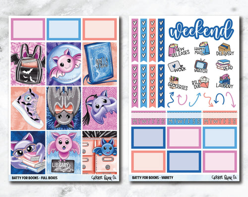 FULL KIT Planner Stickers - Batty for Books-Cricket Paper Co.
