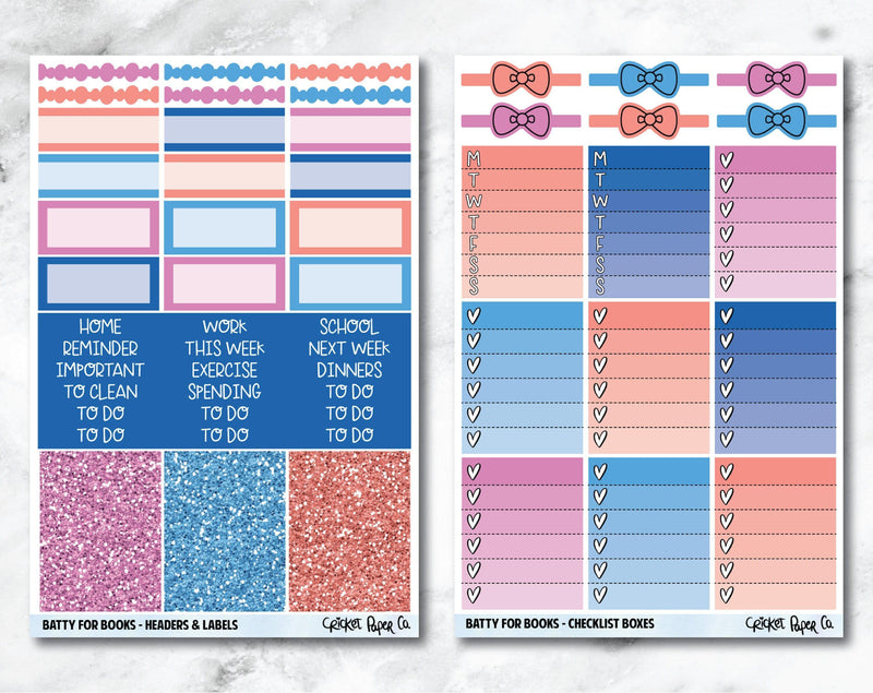 FULL KIT Planner Stickers - Batty for Books-Cricket Paper Co.