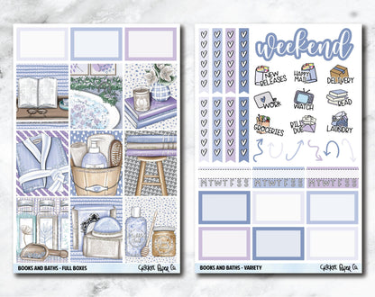 FULL KIT Planner Stickers - Books and Baths-Cricket Paper Co.