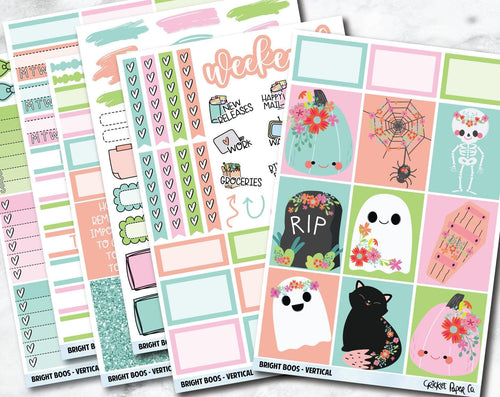 FULL KIT Planner Stickers - Bright Boos-Cricket Paper Co.