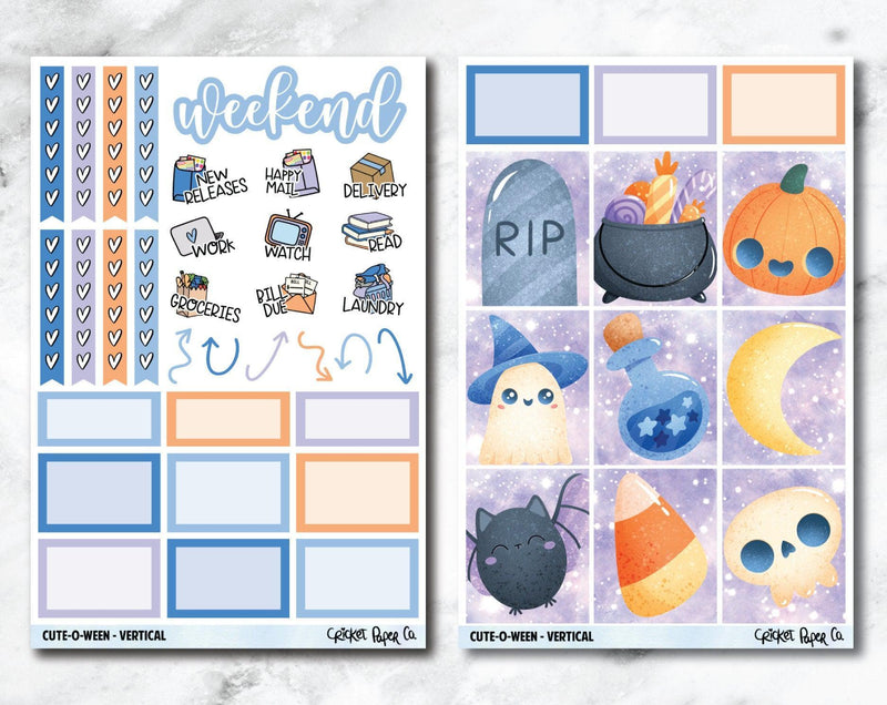 FULL KIT Planner Stickers - Cute-O-Ween-Cricket Paper Co.