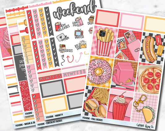FULL KIT Planner Stickers - Foodie-Cricket Paper Co.