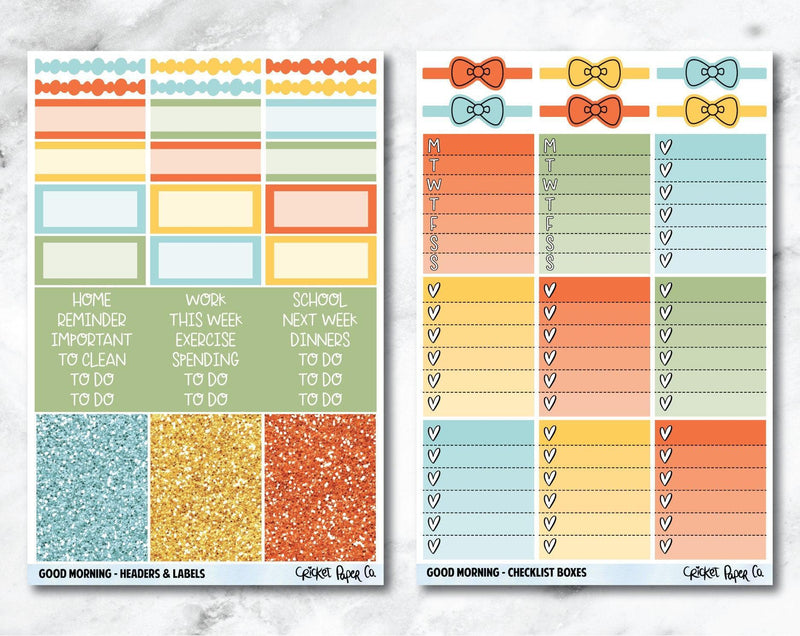 FULL KIT Planner Stickers - Good Morning – Cricket Paper Co.