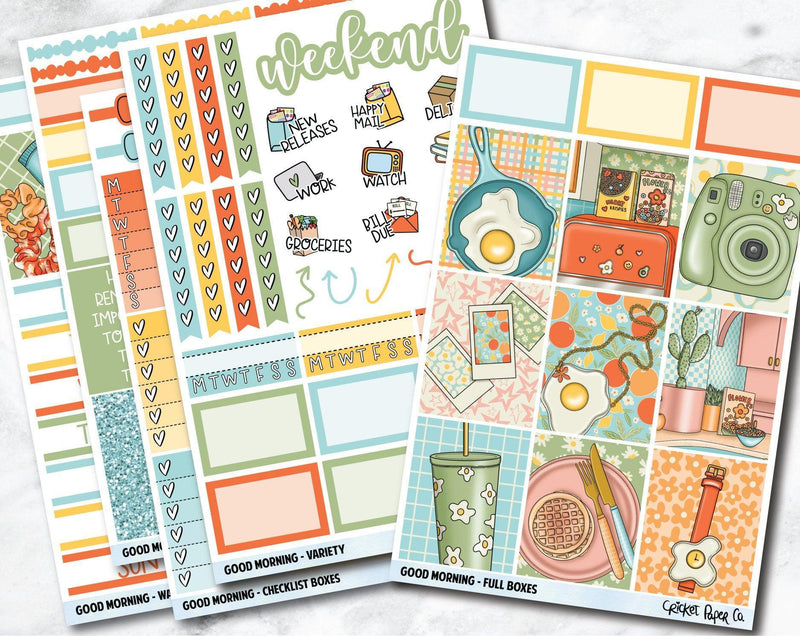 FULL KIT Planner Stickers - Good Morning – Cricket Paper Co.