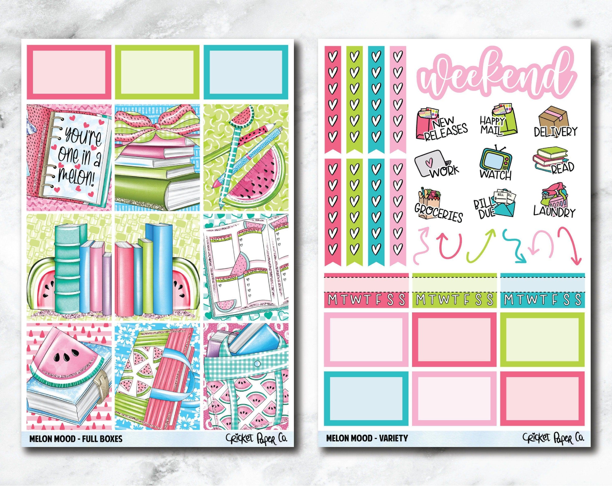 FULL KIT Planner Stickers - Bejeweled Library – Cricket Paper Co.