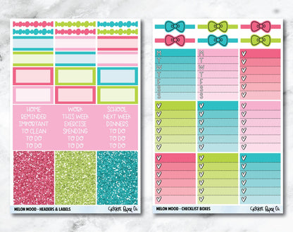 FULL KIT Planner Stickers - Melon Mood-Cricket Paper Co.