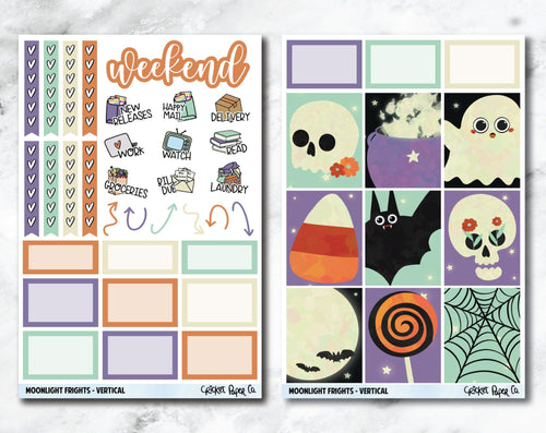 FULL KIT Planner Stickers - Moonlight Frights-Cricket Paper Co.