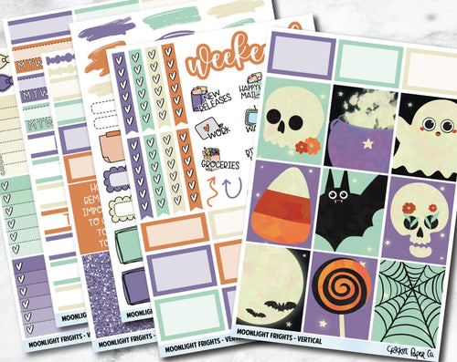 FULL KIT Planner Stickers - Moonlight Frights-Cricket Paper Co.