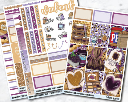 FULL KIT Planner Stickers - Peanut Butter and Jelly-Cricket Paper Co.