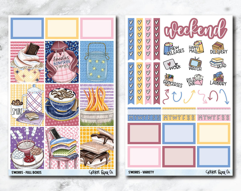 FULL KIT Planner Stickers - S'mores-Cricket Paper Co.
