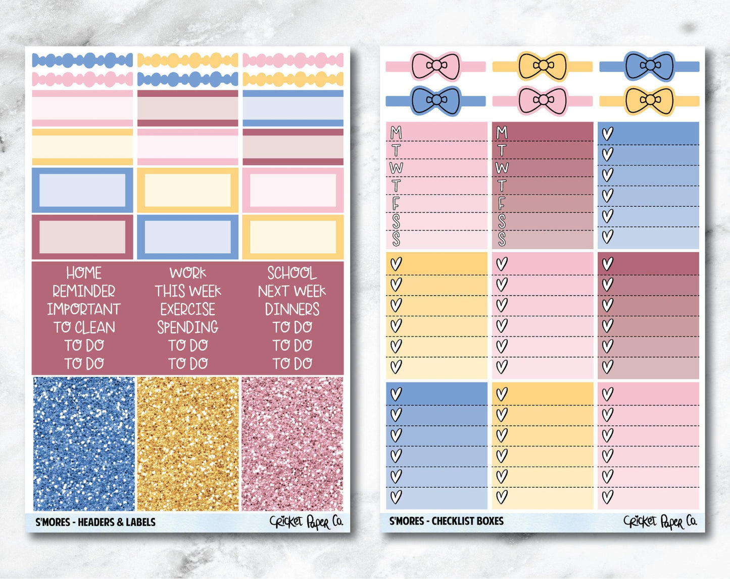 FULL KIT Planner Stickers - S'mores-Cricket Paper Co.