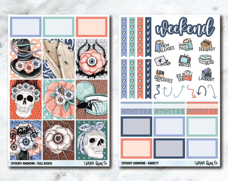 FULL KIT Planner Stickers - Spooky Anemone-Cricket Paper Co.