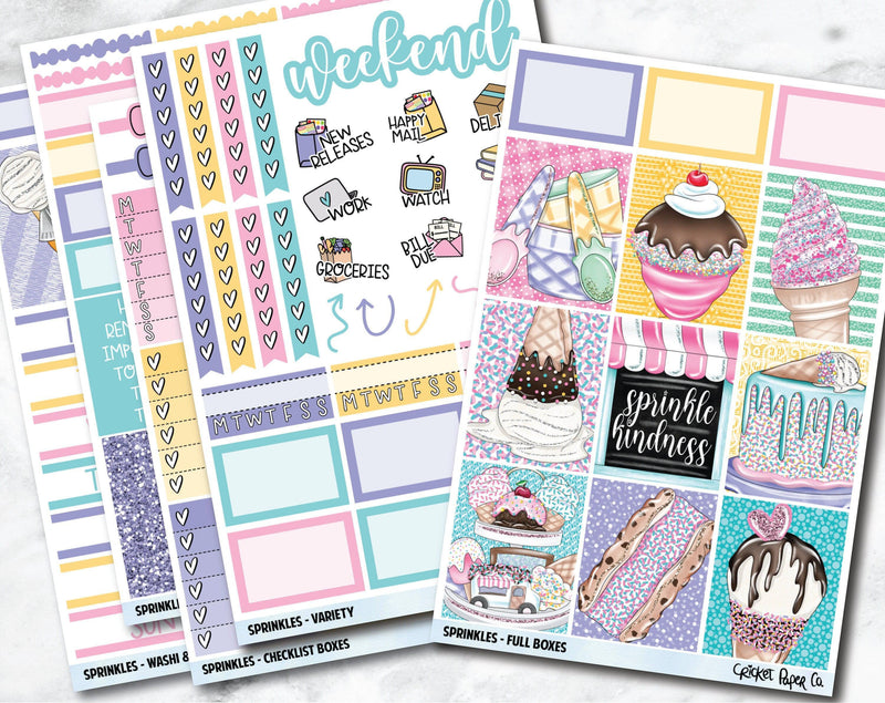 FULL KIT Planner Stickers - Sprinkles-Cricket Paper Co.