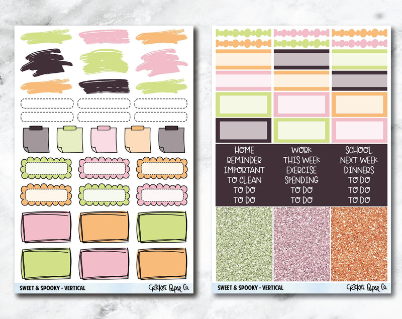 FULL KIT Planner Stickers - Sweet and Spooky-Cricket Paper Co.