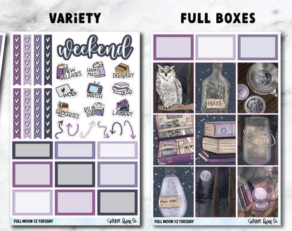 FULL MOON Planner Stickers - Full Kit-Cricket Paper Co.