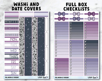 FULL MOON Planner Stickers - Full Kit-Cricket Paper Co.