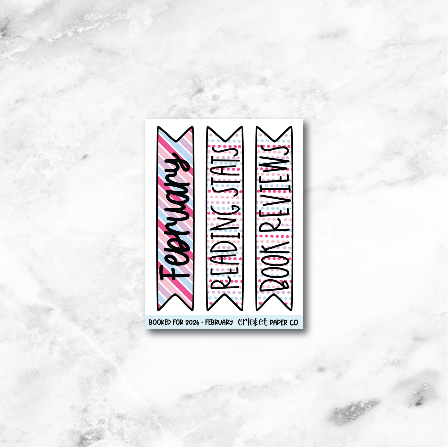 Book and Reading Journal Stickers - February