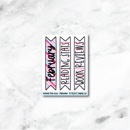 Book and Reading Journal Stickers - February