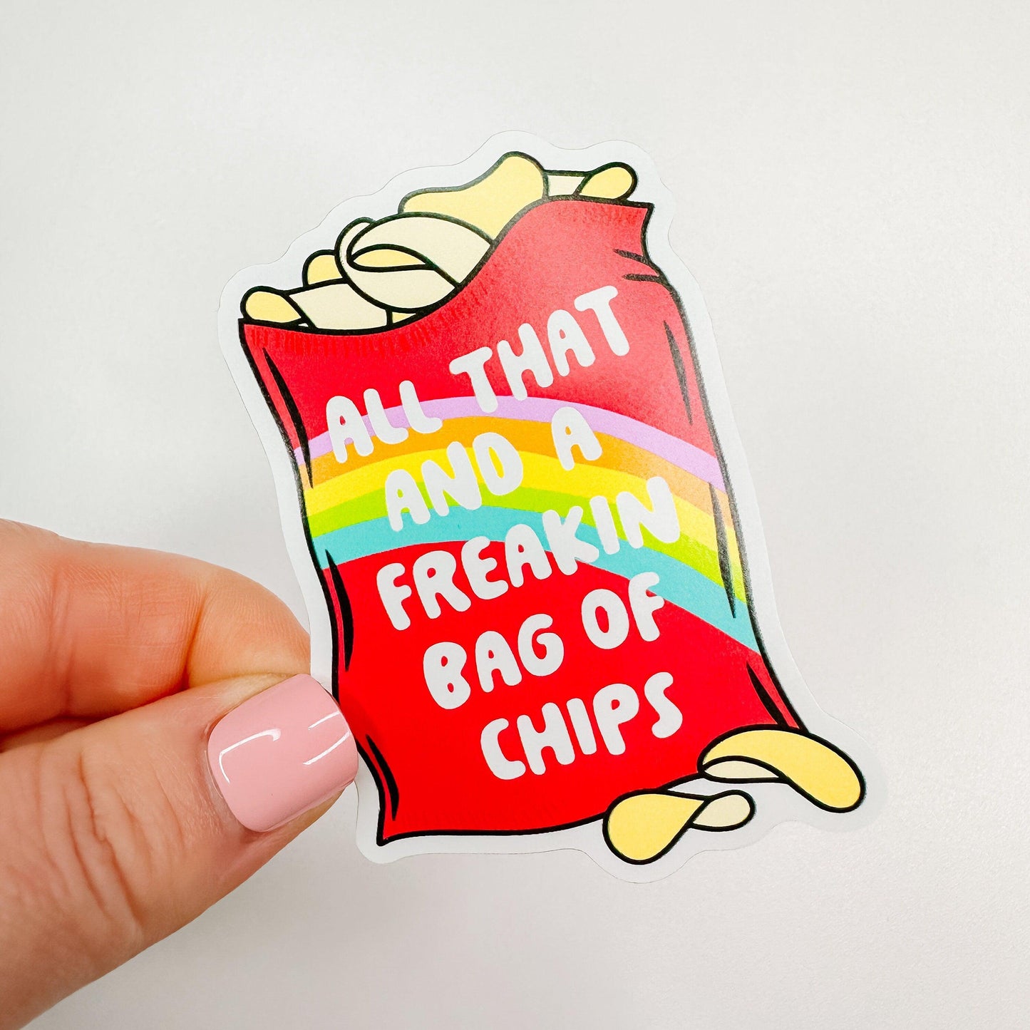 Freakin Bag of Chips - Decorative Vinyl Sticker-Cricket Paper Co.