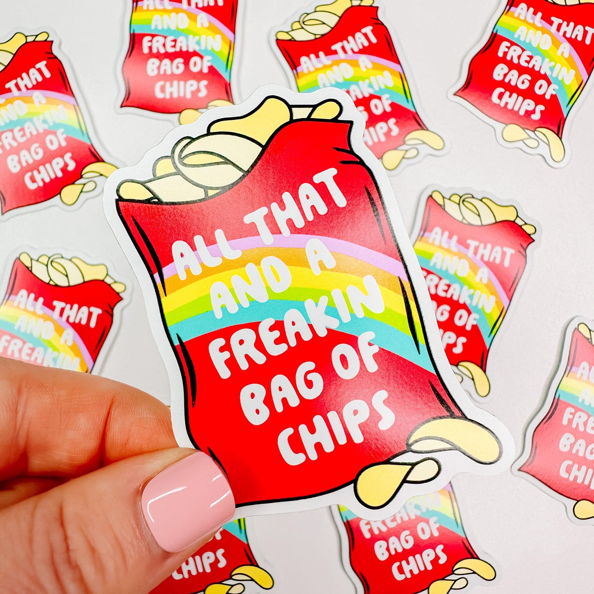 Freakin Bag of Chips - Decorative Vinyl Sticker-Cricket Paper Co.