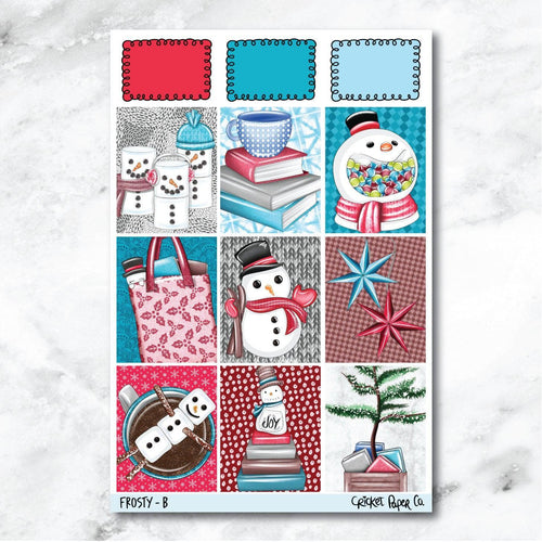 Frosty Full Box Journaling and Planner Stickers - B-Cricket Paper Co.