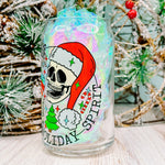 Full of Holiday Spirit - 16oz Libbey Glass Can Cup-Cricket Paper Co.