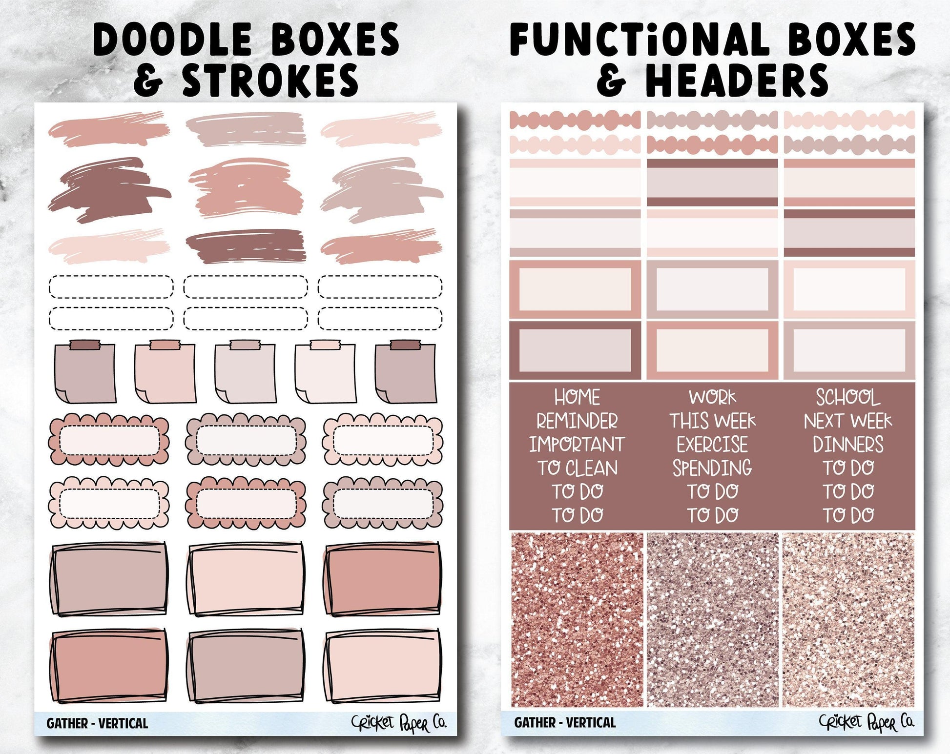 GATHER Planner Stickers - Full Kit-Cricket Paper Co.