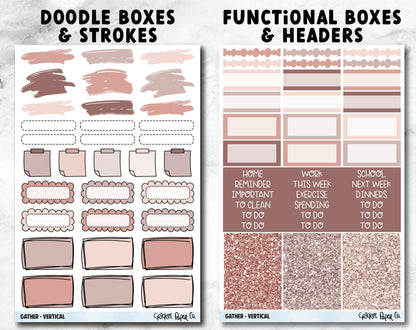 GATHER Planner Stickers - Full Kit-Cricket Paper Co.