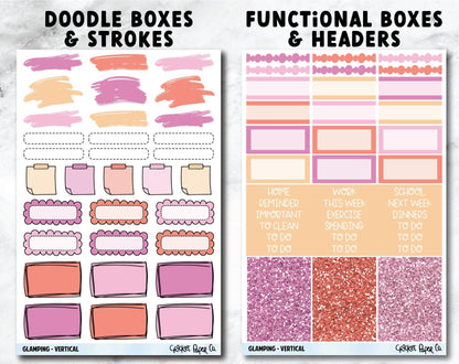 GLAMPING Planner Stickers - Full Kit-Cricket Paper Co.