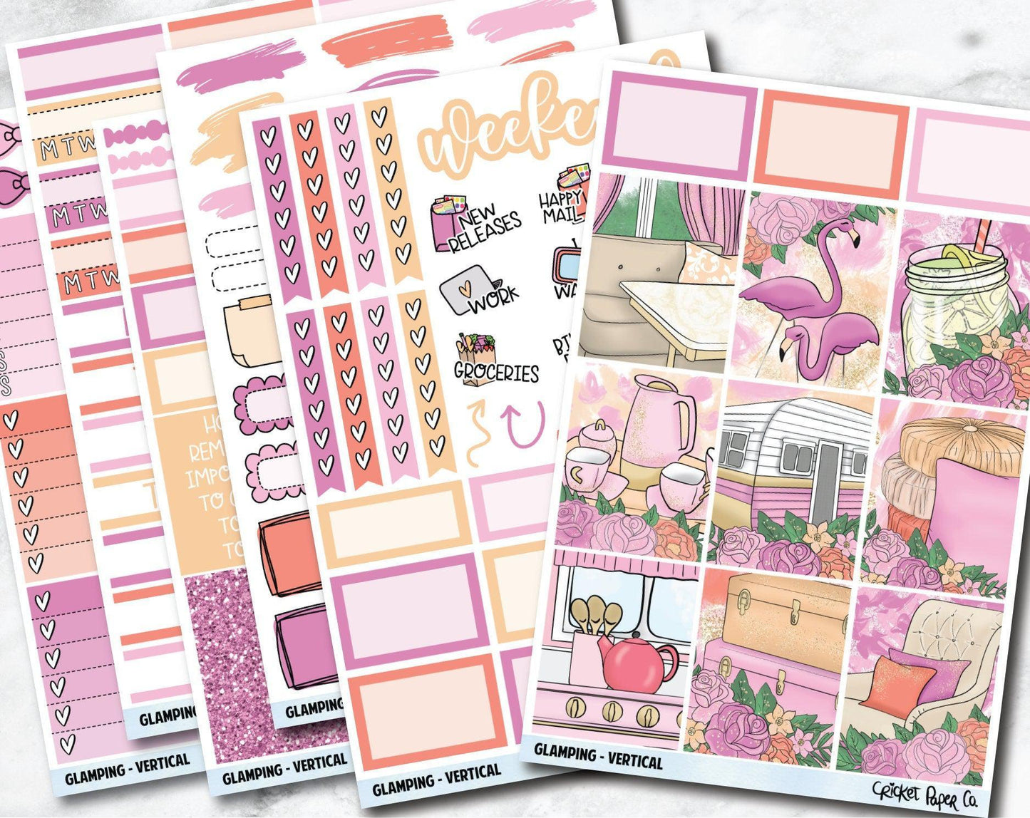 GLAMPING Planner Stickers - Full Kit-Cricket Paper Co.