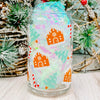 Gingerbread Houses - 16oz Libbey Glass Can Cup-Cricket Paper Co.