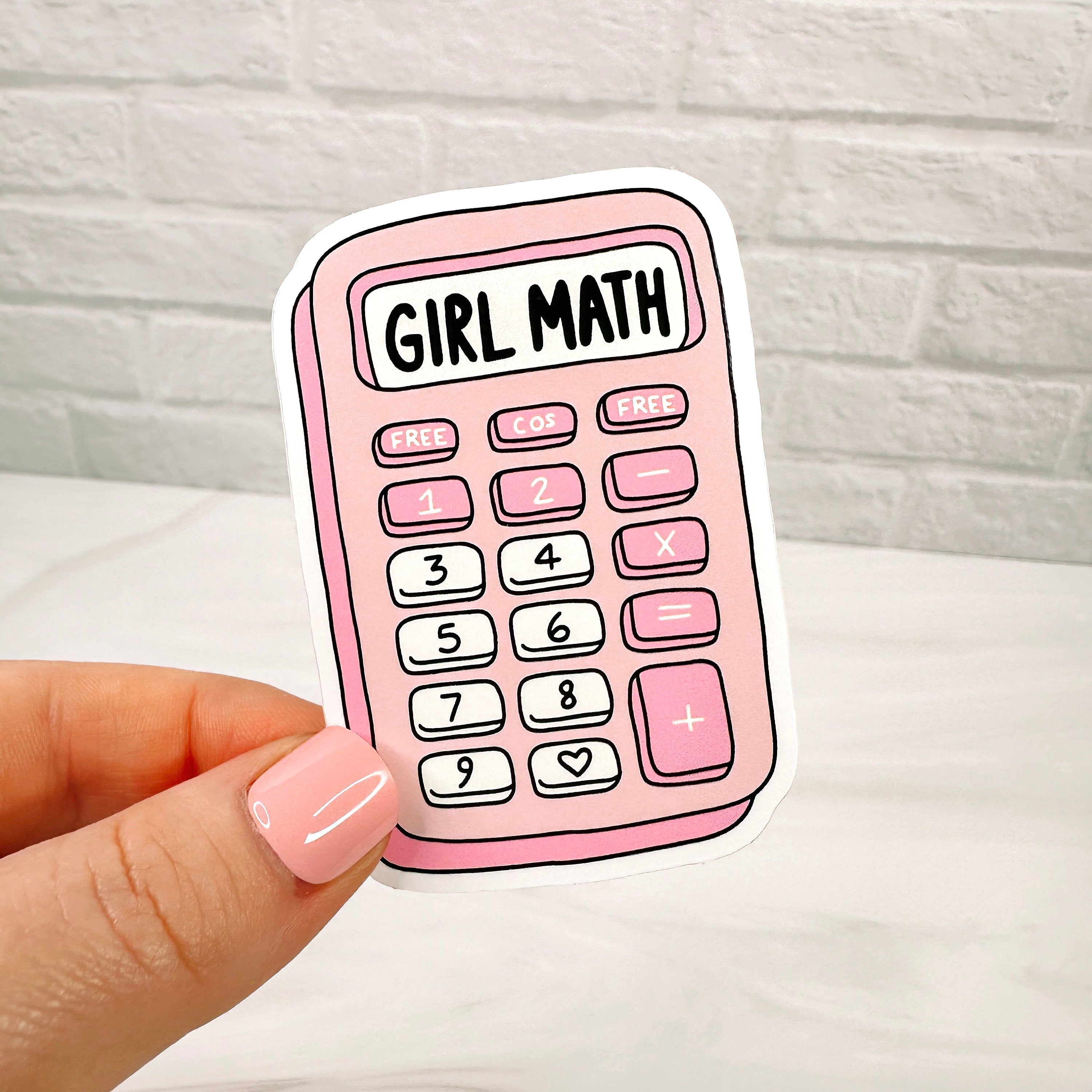 Girl Math - Decorative Vinyl Sticker – Cricket Paper Co.