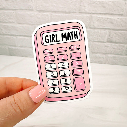 Girl Math - Decorative Vinyl Sticker-Cricket Paper Co.