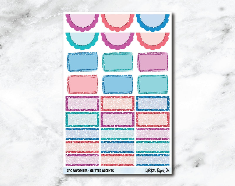 Glitter Accents Planner Stickers - CPC Favorites-Cricket Paper Co.