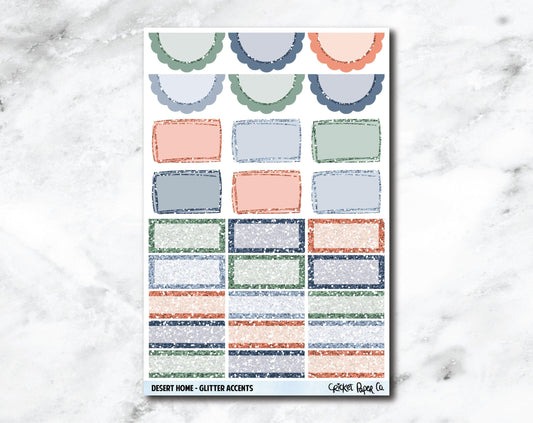 Glitter Accents Planner Stickers - Desert Home-Cricket Paper Co.