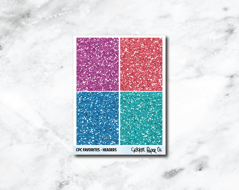 Glitter Headers Planner Stickers - CPC Favorites-Cricket Paper Co.