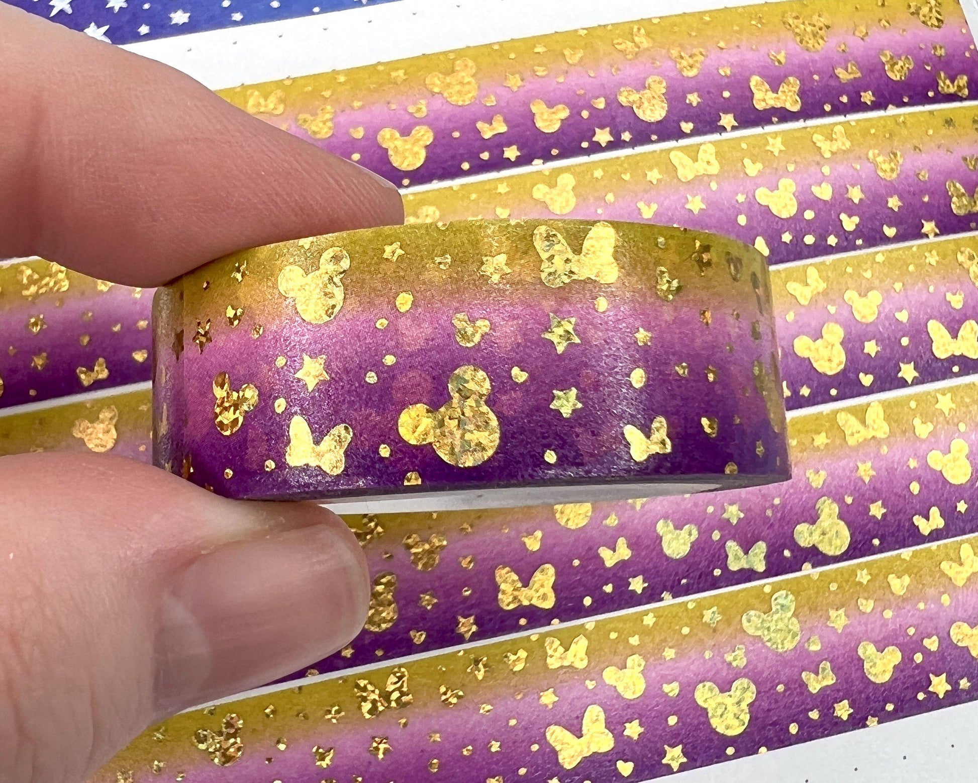 Gold Glitter Foiled Magical Medley Washi Tape - Tangled-Cricket Paper Co.