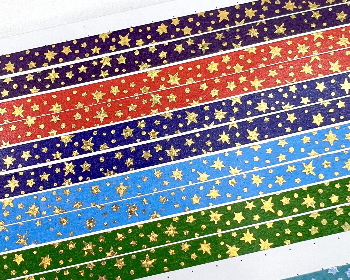 Gold Glitter Foiled Star Burst Washi Tape - Bold Classics-Cricket Paper Co.
