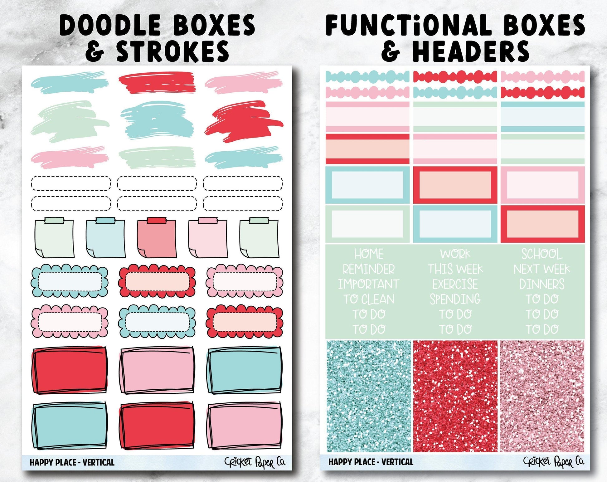 HAPPY PLACE Planner Stickers - Full Kit-Cricket Paper Co.