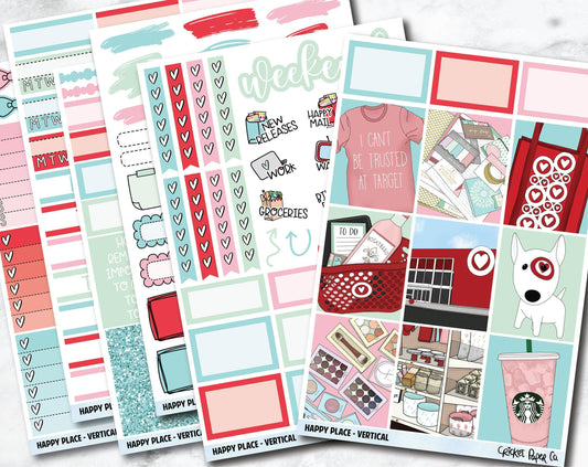 HAPPY PLACE Planner Stickers - Full Kit-Cricket Paper Co.