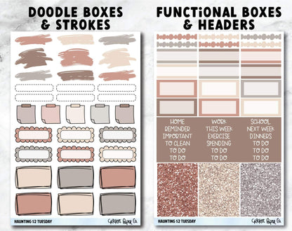 HAUNTING Planner Stickers - Full Kit-Cricket Paper Co.