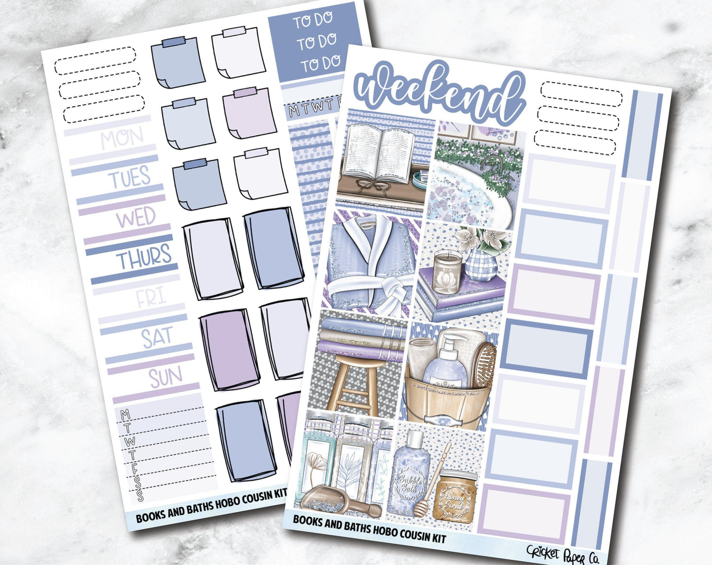 HOBONICHI COUSIN Planner Stickers Mini Kit - Books and Baths-Cricket Paper Co.