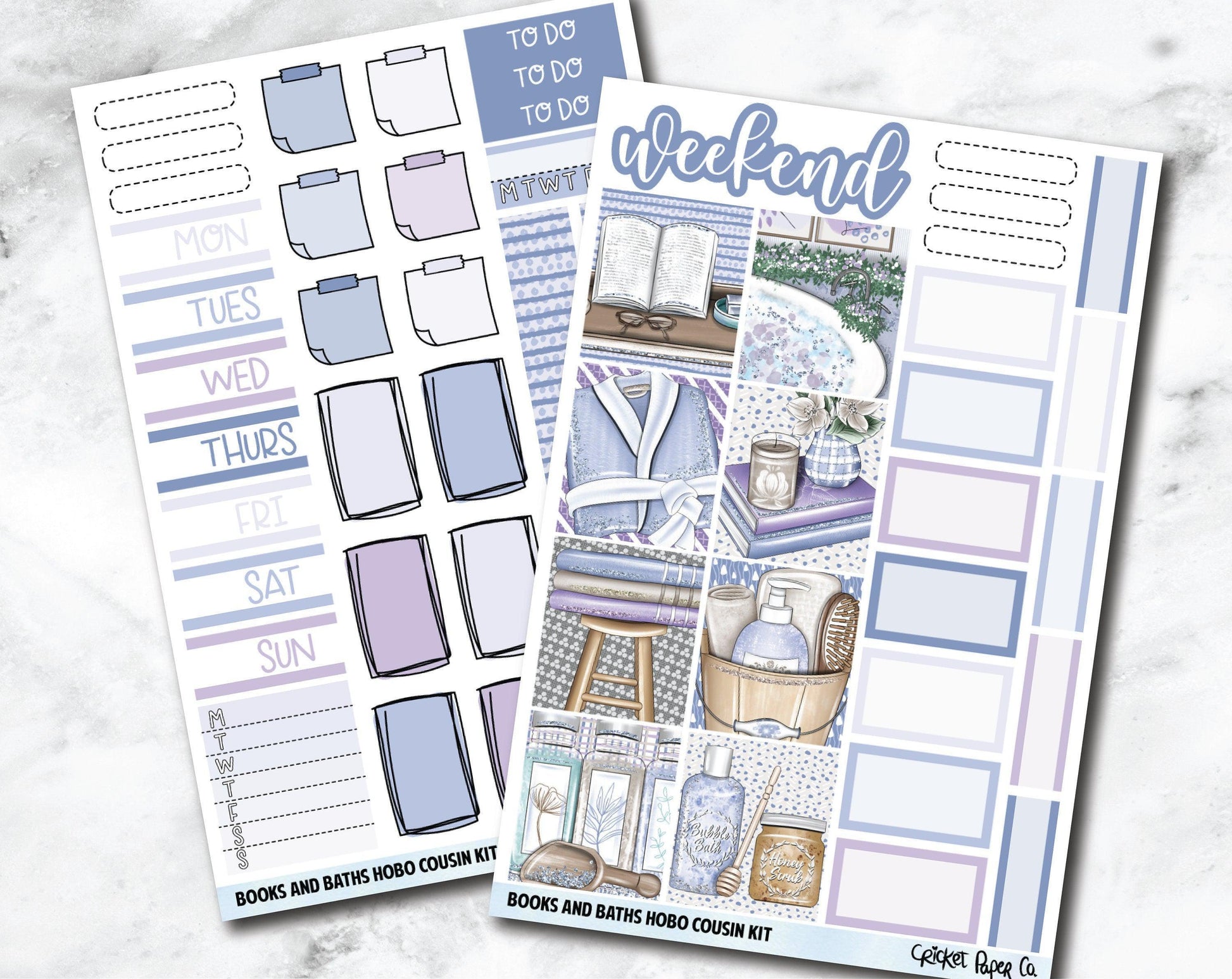 HOBONICHI COUSIN Planner Stickers Mini Kit - Books and Baths-Cricket Paper Co.