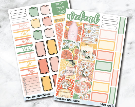 HOBONICHI COUSIN Planner Stickers Mini Kit - Citrus Daisy-Cricket Paper Co.