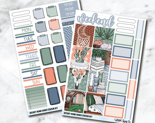 HOBONICHI COUSIN Planner Stickers Mini Kit - Desert Home-Cricket Paper Co.