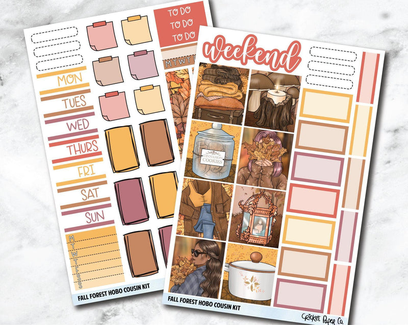 HOBONICHI COUSIN Planner Stickers Mini Kit - Fall Forest-Cricket Paper Co.