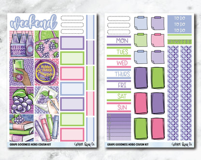 HOBONICHI COUSIN Planner Stickers Mini Kit - Grape Goodness-Cricket Paper Co.