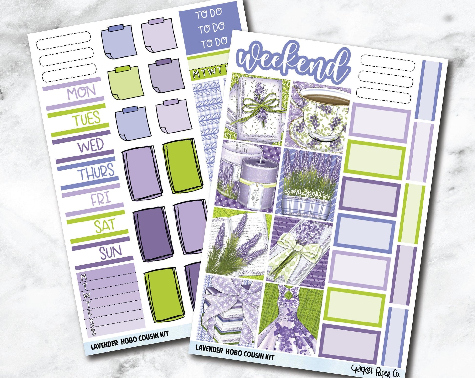 HOBONICHI COUSIN Planner Stickers Mini Kit - Lavender-Cricket Paper Co.