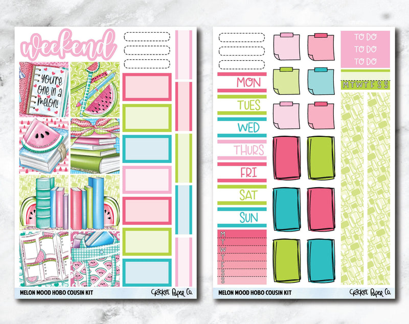 HOBONICHI COUSIN Planner Stickers Mini Kit - Melon Mood-Cricket Paper Co.
